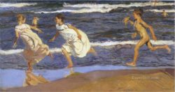 6-Joaquin-Sorolla-running-kids-beach-seaside-impressionism