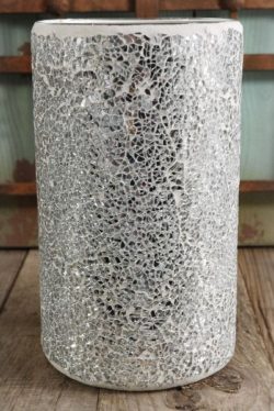 mosaic mirror cylinder vase