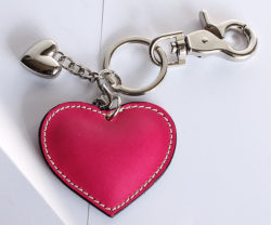 Pink-Leather-Heart-Keyring
