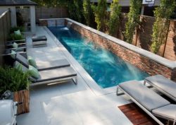 Modern Backyard Design Small Backyard Swimming Pool Lounge Enclose Patio