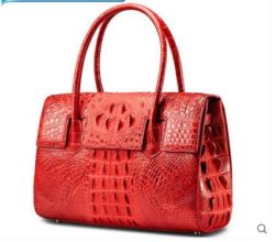 100-genuine-crocodile-skin-leather-women-handbag-Alligator-Skin-Womens-Tote-Bag-Purple