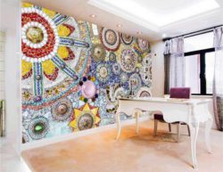 Mosaico-de-azulejos-arte-europeia-sala-3D-papel-de-parede-personalizado-papel-de-parede-de-tijolos