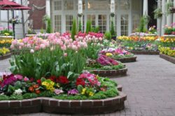 beautiful-garden-with-beautiful-and-colorful-flowers-on-brick-garden-edging-also-brick-footpath-970x644