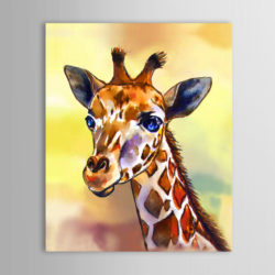 100-handcraft-Giraffe-Portrait-Animal-Deer-Oil-Painting