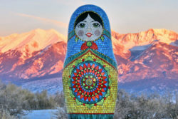 Kasia Polkowska Stained Glass Mosaic Matryoshka Doll Mt Blanca 2e Small