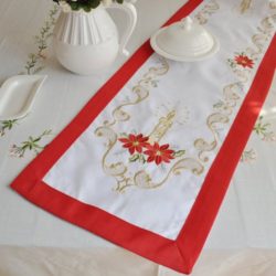 Christmas-Decoration-Embroidery-Table-RUNNERS-15X54-Inches-Free-shipping
