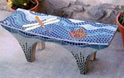 Cool-Mosaic-Garden-Bench-Design