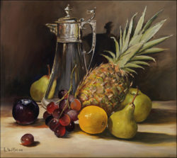 788-Still-Life-Glass-Decanter-Pineapple-14x16in
