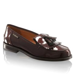 Russell Bromley Shoes Chester Tassel Loafer - Bordeaux Patent Leather br Women Loafers Lace-Ups 934_LRG
