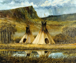 indian-teepee-paintings-reflected-tipis-painting-steve-spencer