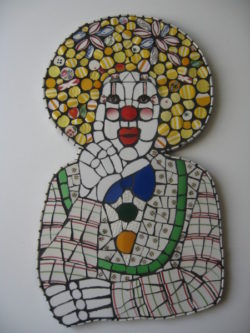 mosaic clown art