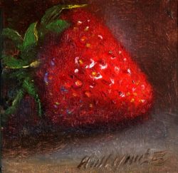 strawberry__classical_still_life_fruit_4_x4_original_oil_panel_hall_groat_ii