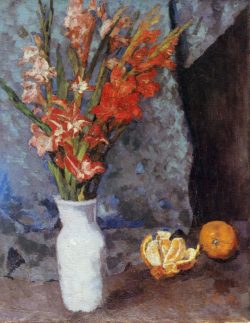 Gladioli-and-oranges-Carl-Eduard-Schuch-oil-painting
