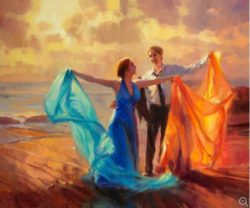 Handmade-High-Quality-Dancing-Couple-at-Seaside-Wall-Painting-Sunrise-Seascape-on-Canvas-Oil-Painting-for