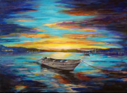 High-Quality-Wall-Painting-Decorations-Skilled-Artist-Handmade-Beautiful-Ship-At-Sunset-Oil-Painting-On-Canvas