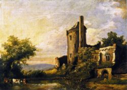 Landscape-with-Old-Castle-Charles-Henry-Miller-oil-painting