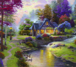New-Arrival-Thomas-Kinkade-Stillwater-Cottage-Oil-Painting-Hand-Made-On-Canvas-Landscape-Pop-Art-For.jpg_640x640