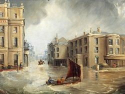 unknown artist; A Flood in South Street, Worthing; Worthing Museum and Art Gallery; http://www.artuk.org/artworks/a-flood-in-south-street-worthing-70246