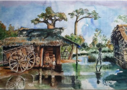 a-flooded-village-scene-from-africa-usha-mishra