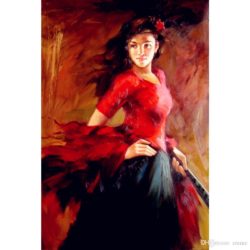 handmade-oil-painting-flamenco-spanish-dancer