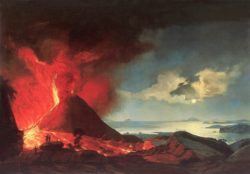 Eruption-of-a-Volcano-Lajos-Mezey-Oil-Painting