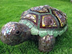 garden-turtles-stone-mosaic-sculpture-photo-gallery-by-passiflora-mosaics-includes-sea-whymsy-and-public-garden-benches-at-santa-barbara-cottage-hospital-louise-the-snail-outdoor-turtle-ponds-for