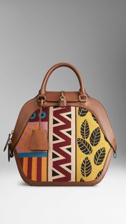 leather geometric bag