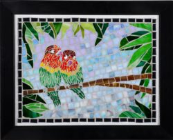 mosaic twin birds