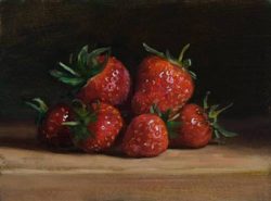 strawberry oil painting art 2