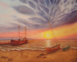 16b5fa3eba2715fed8d2836f2c4a--paintings-panels-sunrise-seascape-oil-painting