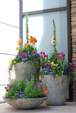 35 front door flower pots for a good first impression pinterest regarding concrete planters pots decorating - lorenzonatura.com