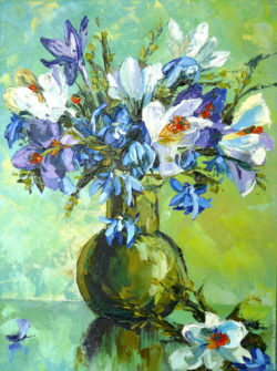 3daec19e813a070c42889309f662--oil-bright-snowdrops-a-bouquet-of-flowers-oil-painting-palett