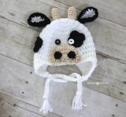 Cow-Crochet-Hat-wonderfuldiy