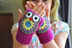 Crochet-Owl-Mittens