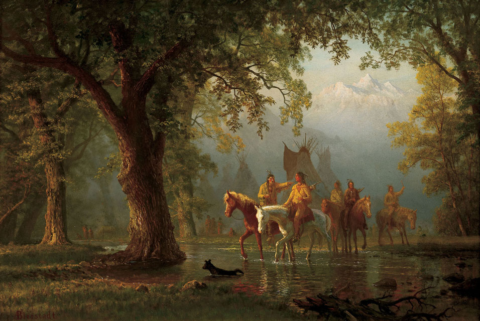 Albert_Bierstadt,_Departure_of_an_Indian_War_Party