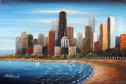 Chicago-Skyscrapers-Downtown-Lake-Michigan-Shore-Boats-Waves-Oil-Painting.jpg_640x640
