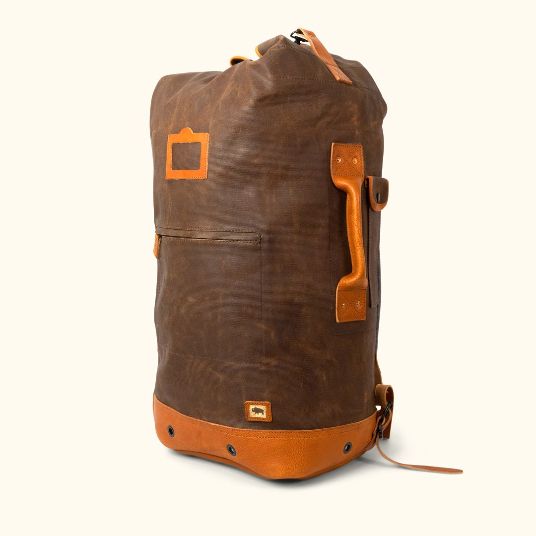 Dakota_Waxed_Canvas_Military_Sea_Bag_Backpack_Russet_Brown_With_Saddle_Tan_Leather_-_2-of-6_2000x