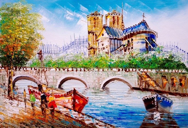 Laeacco-Castle-River-Bridge-Ship-Boat-Oil-Painting-Landscape-Photography-Backdrops-Vinyl-Custom-Backgrounds-For-Photo.jpg_640x640
