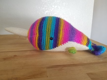 Narwhal crocheted