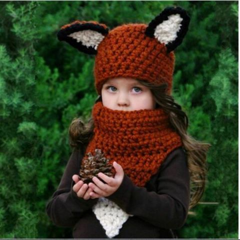 crochet-fox-hat-cowl-kids-hand-knitting-pattern-winter-wear63905