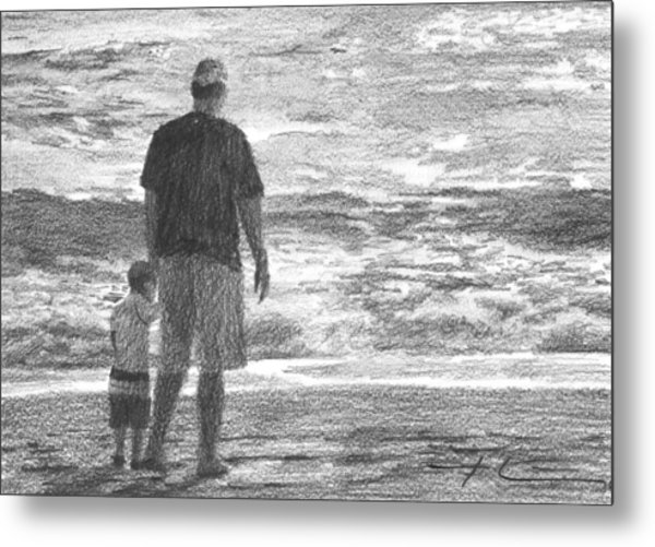 dad-and-son-on-beach-pencil-portrait-mike-theuer