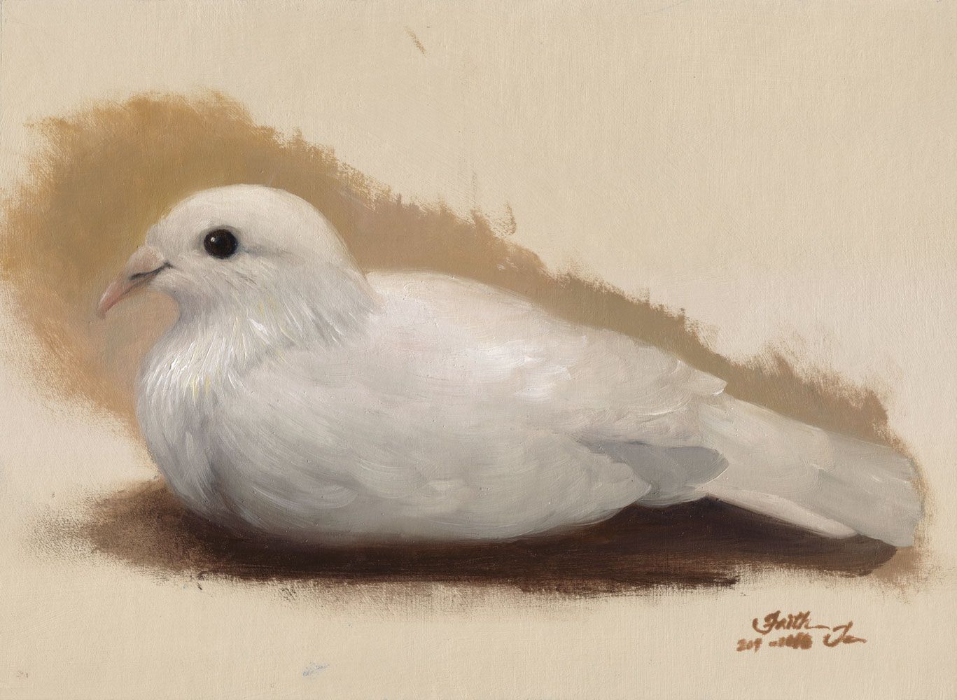 dove oil painting2
