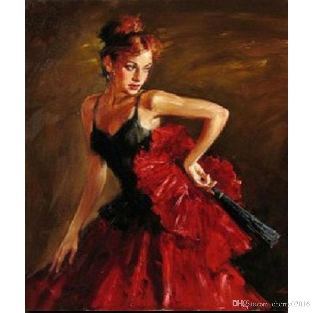 handmade-oil-painting-dancer-lady-modern