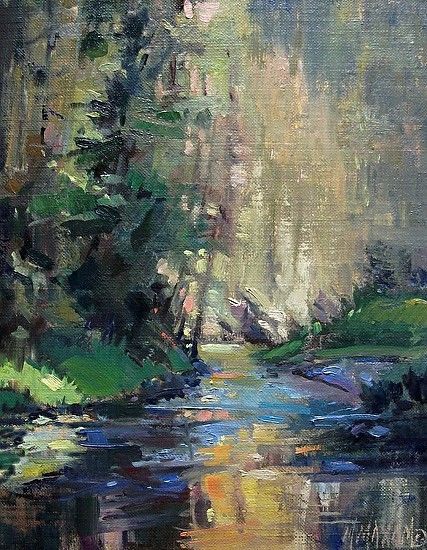 river view oil painting art