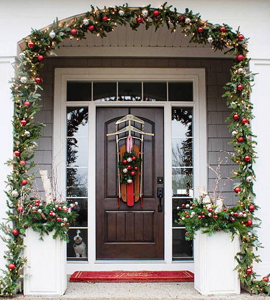Christmas front door decorations