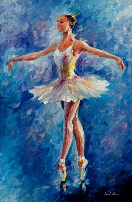 ballerina girl oil painting