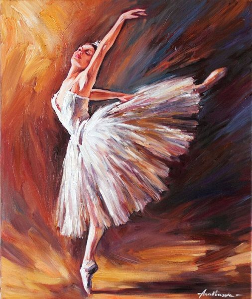 ballerina oil painting