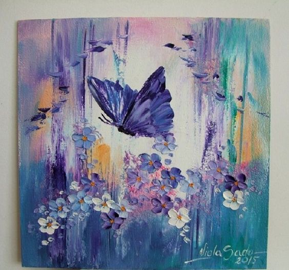 butterfly oil painting art