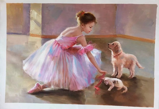 100-handpainted-painting-impression-dance-girl-cute-dog-portrait-oil-painting-handmade-oil-painting-wall-art.jpg_640x640