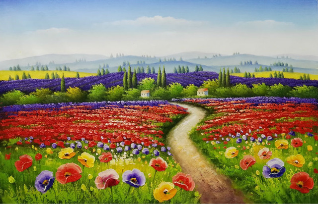 HandPainted-Flower-Oil-Canvas-Painting-Beautiful-Red-flower-Farm-Landscape-Oil-Painting-Wall-Art-Picture-Painting.jpg_640x640